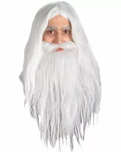 Lord Of The Ring - Gandalf Wizard Mens Wig & Beard -Men's Costumes Sales gandalf wig beard