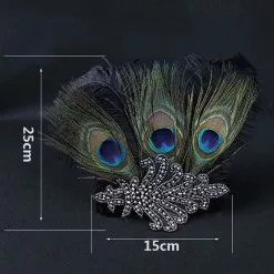 Peacock Gatsby Flapper Headband -Men's Costumes Sales gatsby headband peacock 03