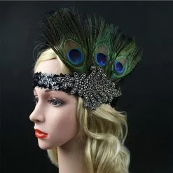 Peacock Gatsby Flapper Headband -Men's Costumes Sales gatsby headband peacock