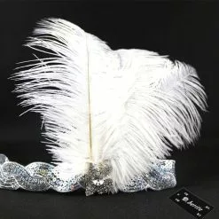 Silver Sequins 1920s Flapper Headpiece 10 Silver Sequins 1920s Flapper Headpiece -Men's Costumes Sales gatsby headband silver 01 2