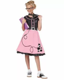 50s Sweetheart Pink Girls Costume