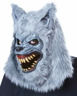 Grey Lycan Werewolf Mens Costume + Ani-Motion Mask