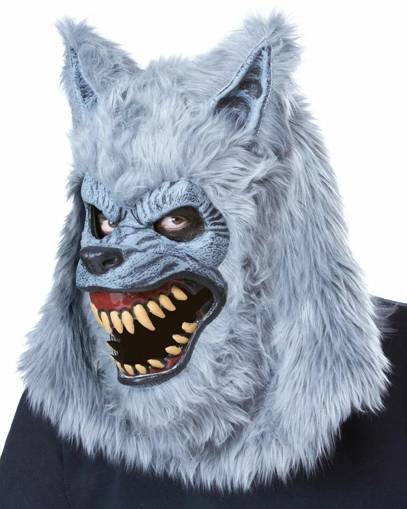 Grey Lycan Werewolf Mens Costume + Ani-Motion Mask 3 Grey Lycan Werewolf Mens Costume + Ani-Motion Mask