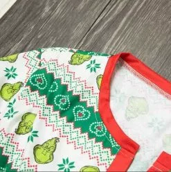 Classic Merry Christmas Family Pyjamas Set -Men's Costumes Sales grinch family pyjamas greend