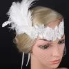 Floral White 1920s Flapper Headband