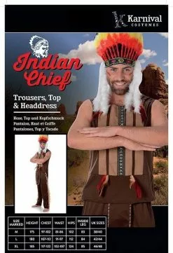 Indian Chief Mens Costume Outfit