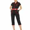 Deluxe 50's Rockabilly Costume 1 Deluxe 50's Rockabilly Costume -Men's Costumes Sales kar 81431 womens red and black retro 1950s rockabilly fancy dress costume front image