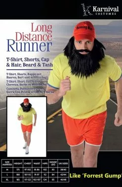 Long Distance Runner Mens Costume