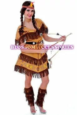 Sexy Pocahontas Indian Womens Costume -Men's Costumes Sales ladies pocahontas native american indian wild west fancy dress party costume 1