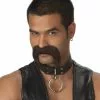 Leather Daddy Brown Moustache -Men's Costumes Sales leather daddy moustache
