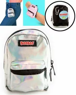 Iridescent Silver BooBoo Backpack Mini