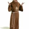Medieval Monk Robe Mens Costume & Wig