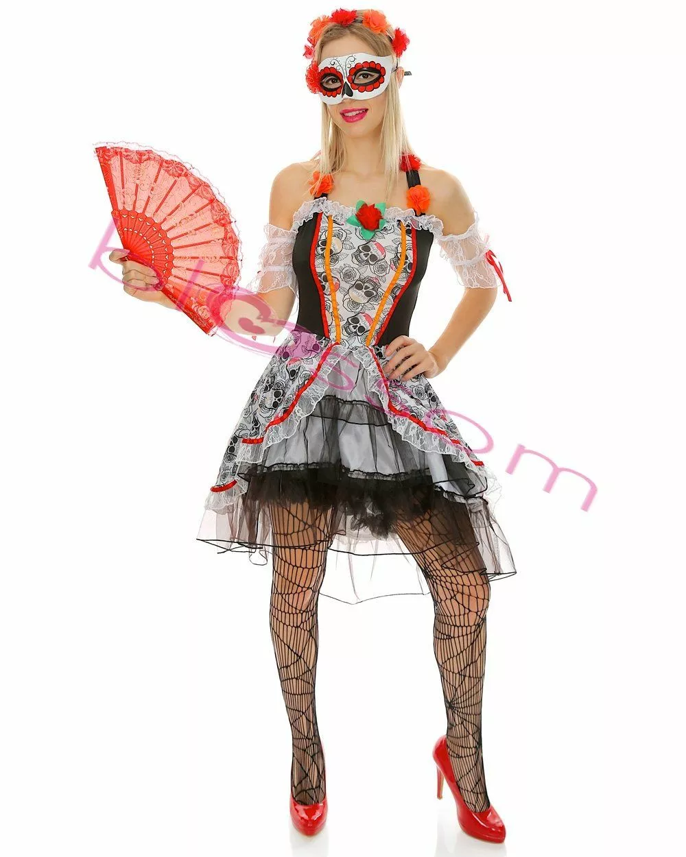 Mexican Day Of The Dead Womens Costume 5 Mexican Day Of The Dead Womens Costume - Image 3