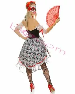 Mexican Day Of The Dead Womens Costume