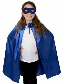 Child Super Hero Satin Cape & Eye Mask Set