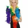Rainbow Mardi Gras Feather Boa
