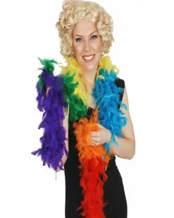 Rainbow Mardi Gras Feather Boa