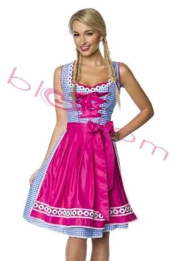Beauty Beer Maid Oktoberfest Womens Costume -Men's Costumes Sales pink blue check oktoberfest womens costume 02