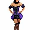 Ladies Purple Queen Fancy Dress + Hat -Men's Costumes Sales purple queen 2