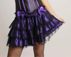 Purple Tiered Lace Skirt