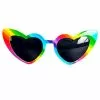 Bright Rainbow Hearts Costume Glasses -Men's Costumes Sales retro rainbow heart shape party glasses 1