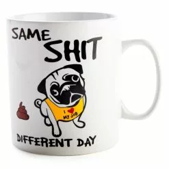 Same Shit Different Day Pug Giant Coffee Mug -Men's Costumes Sales ro gcm ssdd 800x800 1