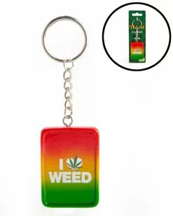 I Love Weed Keychain