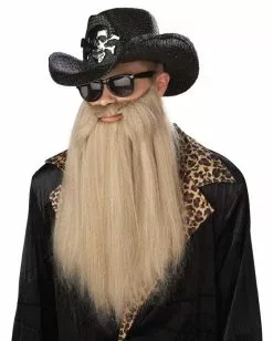 80s Blues Rocker Sharp Dressed Man Beard & Moustache Set