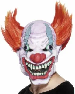 Evil Clown 3/4 Mask With Hair