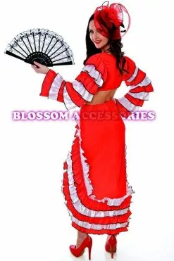 Spanish Senorita Dancing Womens Costume -Men's Costumes Sales spanish senorita can can dancer ladies woman costume back