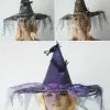 Spider Web Witch Halloween Costume Hat