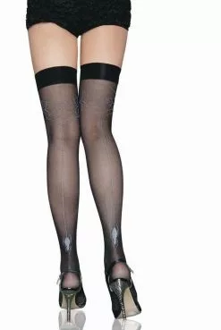 Spiders And Net Black Fashion Halloween Stockings