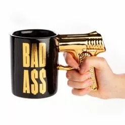 Bad Ass 3D Gun Handle Mug -Men's Costumes Sales tj 3dm bac
