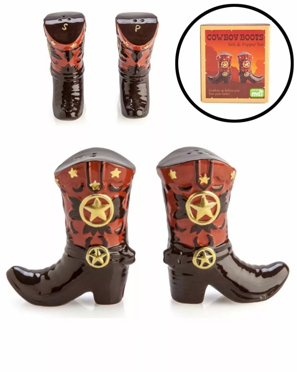 Cowboy Boots Salt & Pepper Set 3 Cowboy Boots Salt & Pepper Set