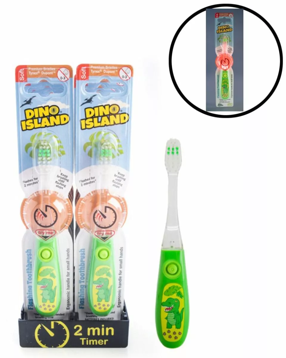 Flashing Dino Island Toothbrush 3 Flashing Dino Island Toothbrush