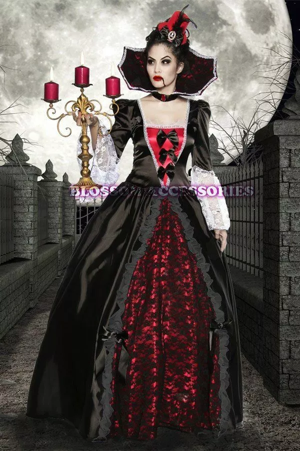 Deluxe Vampire Queen Medieval Costume 5 Deluxe Vampire Queen Medieval Costume - Image 3