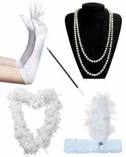 Front Page -Men's Costumes Sales white flapper accessories set